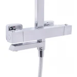 Душевая система универсальная Qtap Sloup термостатическая на три потребителя (с изливом) QTSLO51103OC48217 Chrome