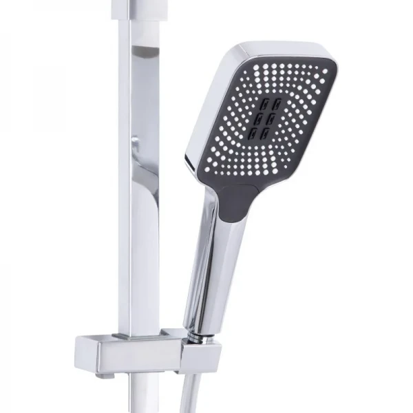 Душевая система универсальная Qtap Sloup термостатическая на три потребителя (с изливом) QTSLO51103OC48217 Chrome