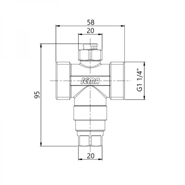 Клапан антифриз Icma №609 1 1/4