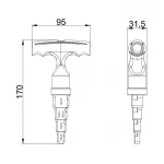 Калібратор з тріскачкою Thermo Alliance для м/п труб d16-32 STD-404