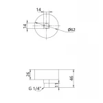 Манометр глицериновый Thermo Alliance Forte d63 мм, 1/4