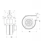 Вентилятор Thermo Alliance TA120 XX для котла до 40 кВт, 63 Вт, 255 м. куб.