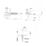 Комплект для Ванной Latwa: Смеситель для раковины LDLAT001CRM45412 + Смеситель для Ванной LDLAT005CRM45415