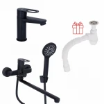 Комплект для Ванной Latwa: Смеситель для раковины LDLAT001BLA45418 + Смеситель для ванной LDLAT005BLA45420