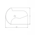 Лезвие для ножниц Thermo Alliance STD-002 d20-40, тефлоновое покрытие