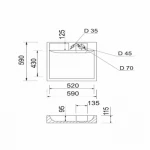 Раковина на пральну машину Qtap Arvin 595x595x115 мм, White QTARV2365WHI48575