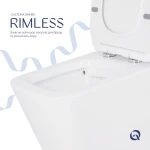 Унитаз напольный Qtap Crow Eco безободковый с сиденьем Soft-close QTCRO27W48750