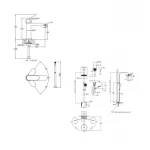 Акционный набор для душевой комнаты Qtap Evia Смеситель для раковины QTEVI2701CRM47576 Chrome+Qtap Evia Душевая система универсальная QTEVI111CRM47583