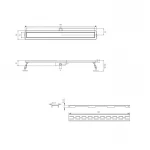 Комплект Qtap Taurus FD700 (BLA) Лінійний трап із нержавіючої сталі із сухим затвором 700 мм