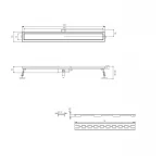 Комплект Qtap Taurus FD800 (NKS) Лінійний трап із нержавіючої сталі із сухим затвором 800 мм