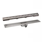 Комплект Qtap Taurus FD800 (PVD) Лінійний трап із нержавіючої сталі із сухим затвором 800 мм