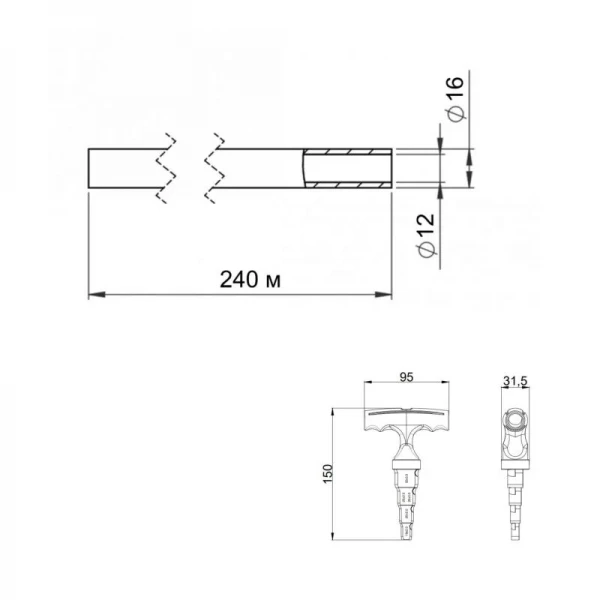 Акционный набор Thermo Alliance: Труба для тёплого пола PEX-a EVOH 16x2.0 мм (240 м) TAS00316240 + Калибратор для м/п труб d16-32 STD-405 в подарок