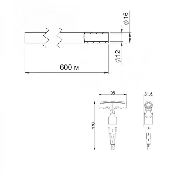 Акционный набор Thermo Alliance: Труба для тёплого пола PEX-a EVOH 16x2.0 мм (600 м) TAS00316600 + Калибратор с трещеткой для м/п труб d16-32 STD-404