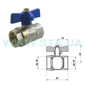 Кран кульовий STA    3/4