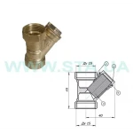 Фільтр муфт. сітч. Ду    1/2