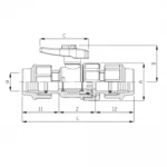 Кран компрессионный шаровый ITAL ПЭ 32 мм для полиэтиленовой трубы.