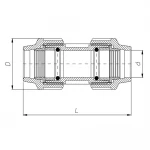 Муфта ПЕ ITAL 110 x 110 мм