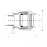 Муфта ПЭ ITAL 75 мм x 2 1/2