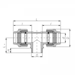 Трійник ПЕ із зовнішньою різьбою ITAL 32 мм х 1