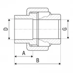 Різьбове з'єднання американка довга ITAL 32х1