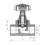 Вентиль PP-r прямоточний ITAL 25 мм