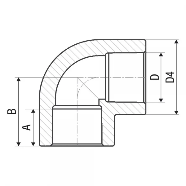 Кутник 90° PP-r ITAL 90 мм
