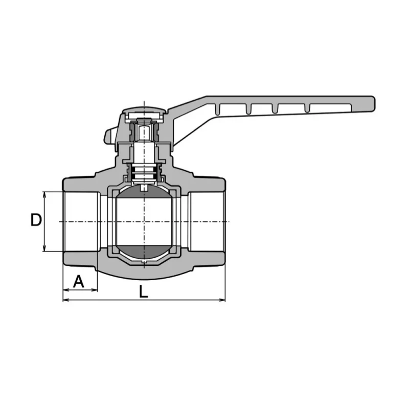 Кран кульовий PP-r ITAL 50 мм