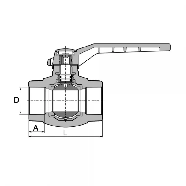 Кран кульовий PP-r ITAL 63 мм