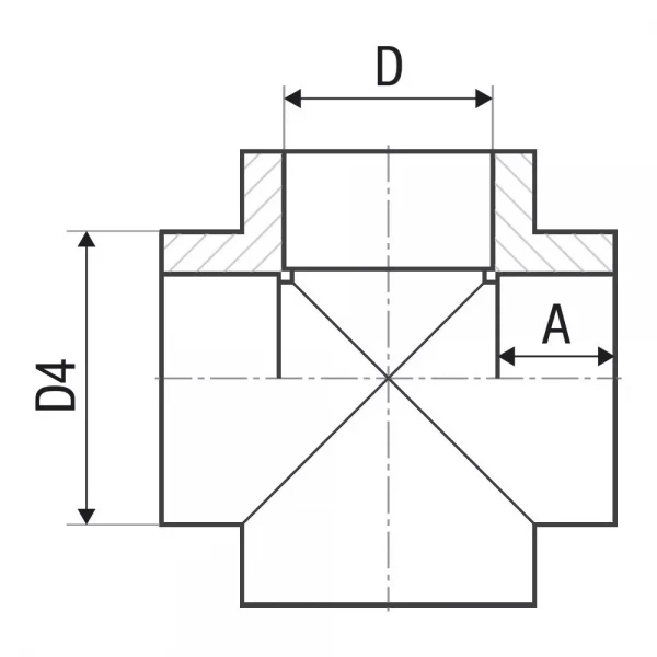 Хрестовина PP-r ITAL 32 мм