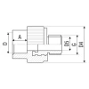 Муфта PPR ITAL 32 мм x 3/4