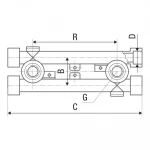 Настенный комплект проходной ITAL PP-R 20 мм x 1/2