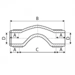 Обведення коротке PP-r ITAL 32 мм