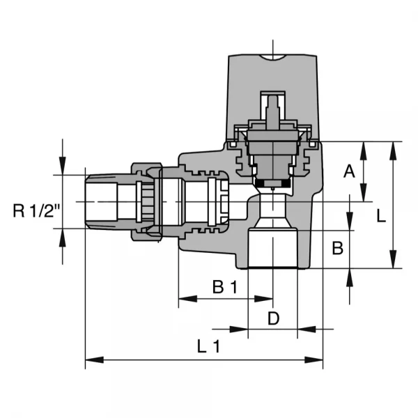 Вентиль термостатический ITAL PPR 20 мм x 1/2