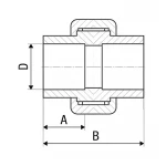 Роз'ємне з'єднання PP-r ITAL 50 x 50 мм