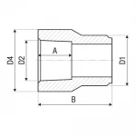 Муфта перехідна Вн.-Зов. PP-r ITAL 40 x 25 мм