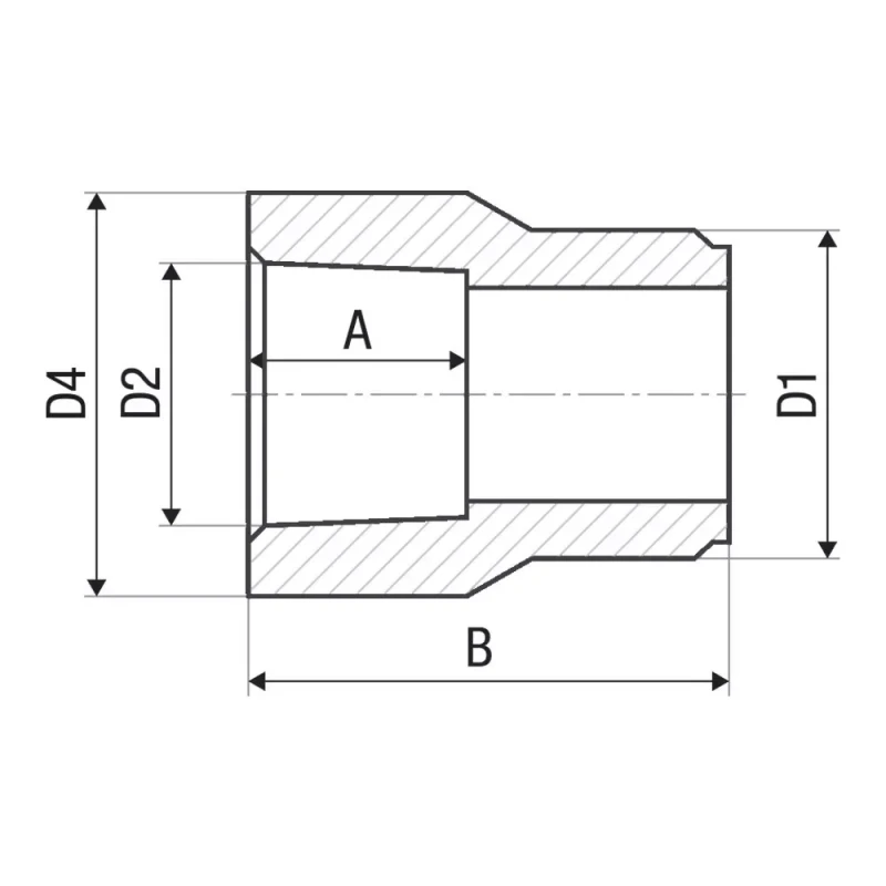 Муфта переходная ITAL PPR 40 x 32 мм внутренняя-наружная