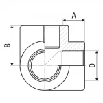 Трійник PP-r кутовий ITAL 20 мм