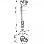 Впускний механізм ALCA PLAST A17 3/8
