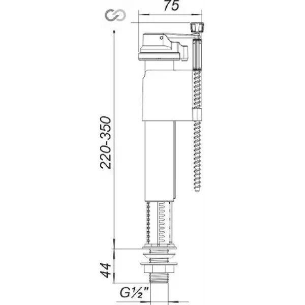 АНн-01Л  арматура нап. с ниж підведенням 