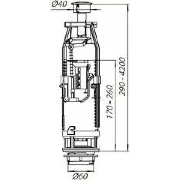 АС-05 спускна арм. 1 кнопка{30}