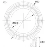 АС-01.18.3П Прокладка Ø92 внут.60,8, вис.23,3мм {66}