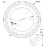 АС-01.18К.ЗП Прокладка Ø100 внут.-62,4,вис-23,3мм {70}
