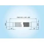Г-0854 Гнучка трубка 40×50 (300-800мм) аналог К406{70}