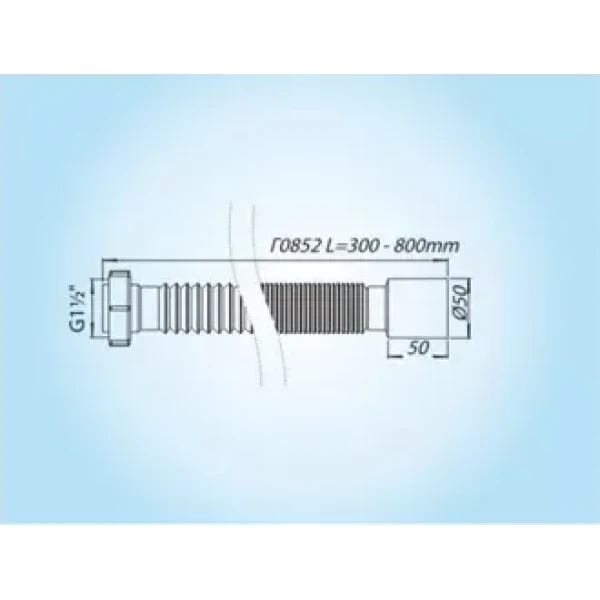 Г-0852 Гнучка трубка 1 1/2 х 50 (300-800мм) аналог К106{70}