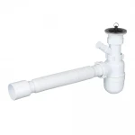 К0110 кухня 1 1/2*40, різьб. нерж.випуск, пралка, пробка, гофротруба 40*40/50 {25}