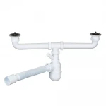 К1410 кухня 1 1/2*40, 2 різьб. нерж. випуска, пралка, гофротруба 40*40/50 {12}