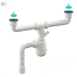 К1410 кухня 1 1/2*40, 2 різьб. нерж. випуска, пралка, гофротруба 40*40/50 {12}