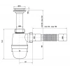 Сифон для кухонной мойки KRONO PLAST У-1050 1 1/2