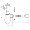 Сифон для кухонной мойки KRONO PLAST У-1550 1 1/2