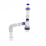 Сифон для кухонної мийки Kronoplast М-1050 1/2 з різьбовим випуском і гнучкою трубою Ø40х40/50 (SM11000043)